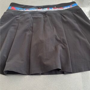 Krimson Klover Black Pleated tennis golf athletic Skirt size medium
